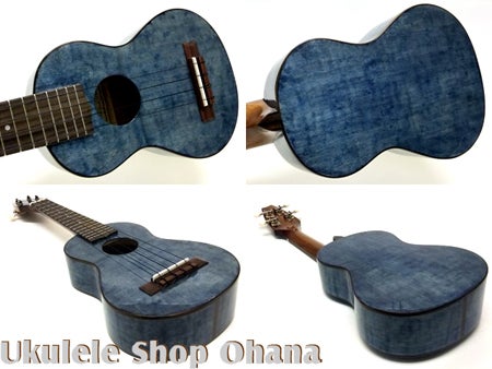 徳島県♪Toshi.G工房♪宇坂利文氏制作♪藍染のウクレレ♪2本入荷です