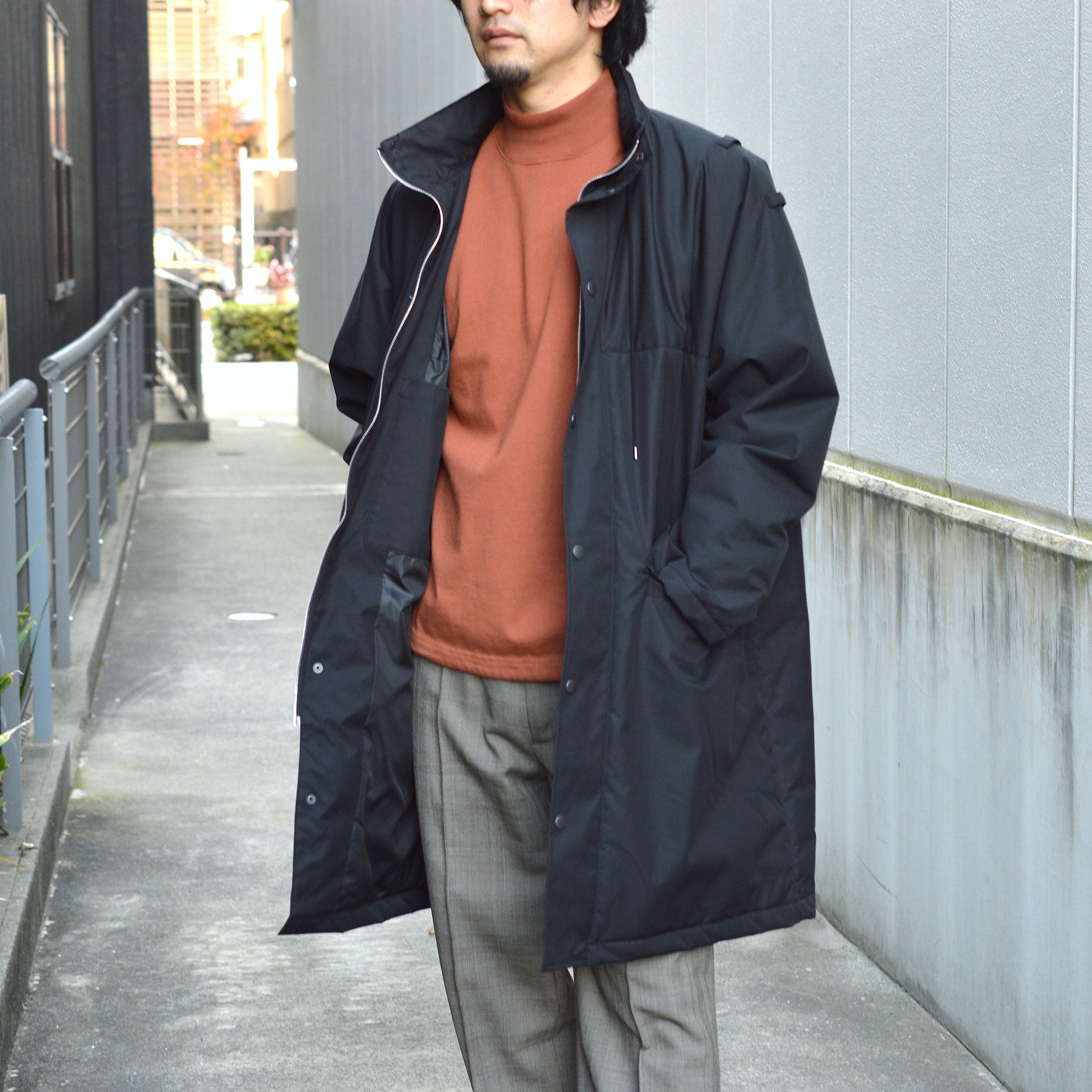 AURALEE / FINX NYLON OX BATTING HOODED COAT | Gramme Huit BLOG