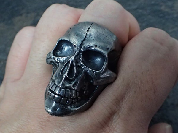 GABORATORY/GABOR Old Large Skull Ring w/Jaw(ガボラト