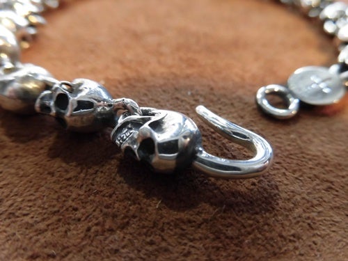 BURDEN OF PROOF / FULL & HALF SKULL BRACELET | BILL WALL LEATHER UENO