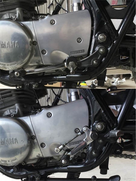 SR400 純正バックステップ　他 SR400 純正バックステップと現行ステップ比較 - YouTube