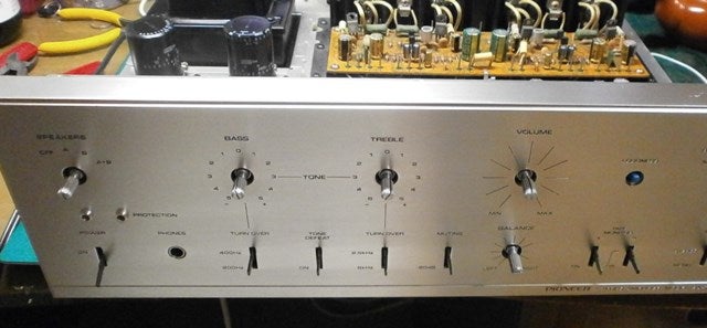 PIONEER プリメインアンプ SA-710 の修理（4） | 音楽と何でも手作り