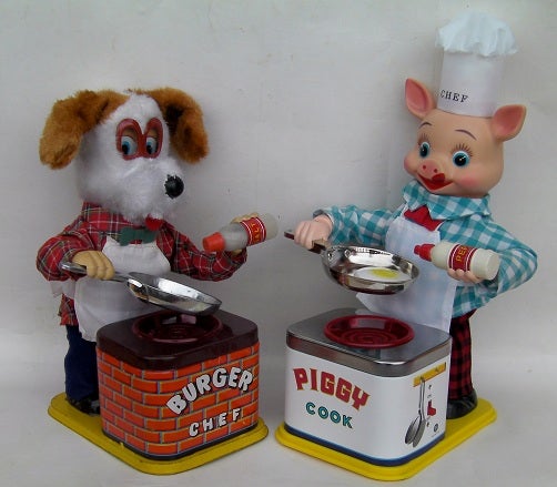 料理上手な豚と犬のコックさん・・・ ピギークックとバーガーシェフ