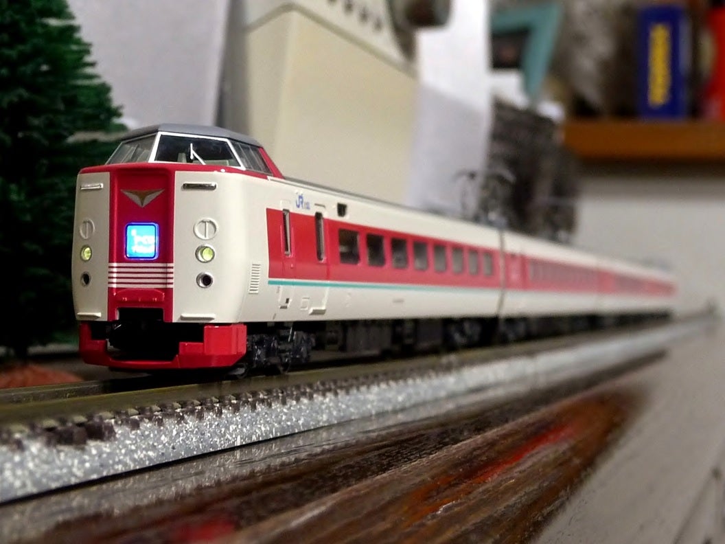 KATO 381系「ゆったりやくも」(ノーマル編成) 7両セット入線