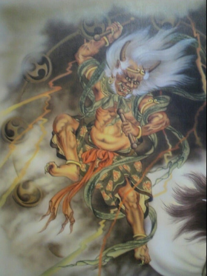 風神雷神エアーブラシ画です。 風神雷神エアーブラシ画です。 風神雷神