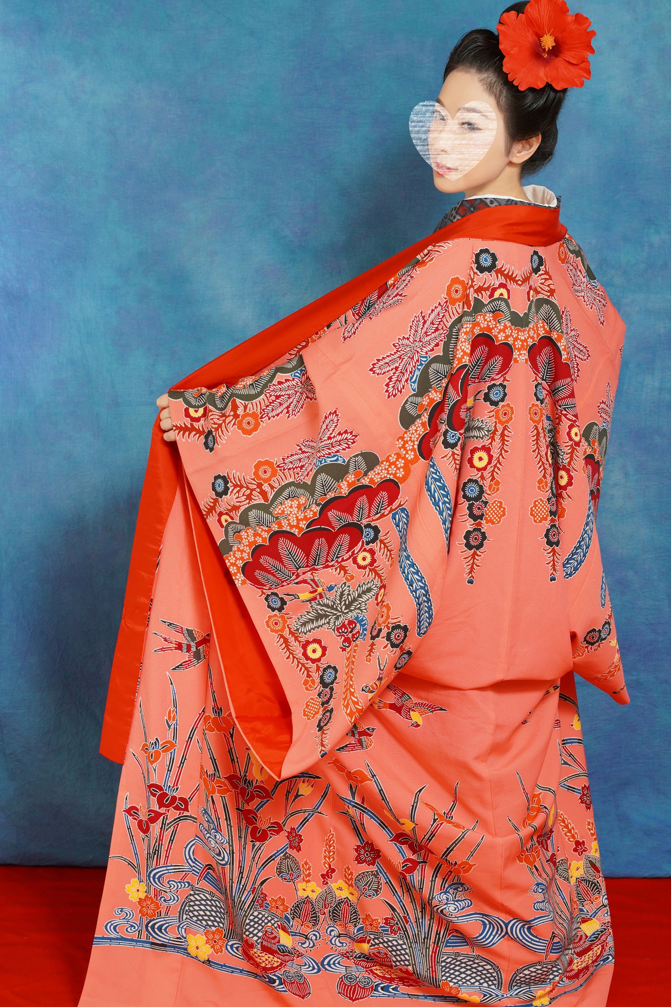 琉球紅型打掛着物☆沖縄民族衣装コスプレ1 | 健康寿命☆更新中