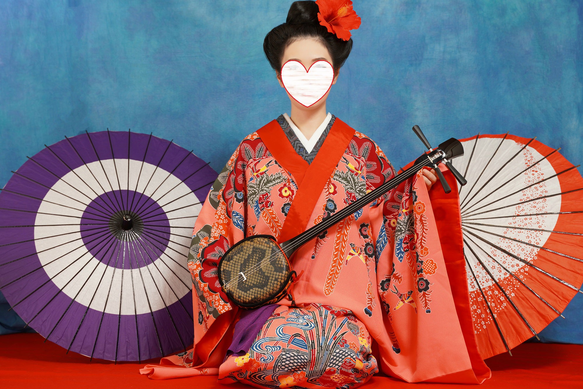 琉球紅型打掛着物☆沖縄民族衣装コスプレ1 | 健康寿命☆更新中