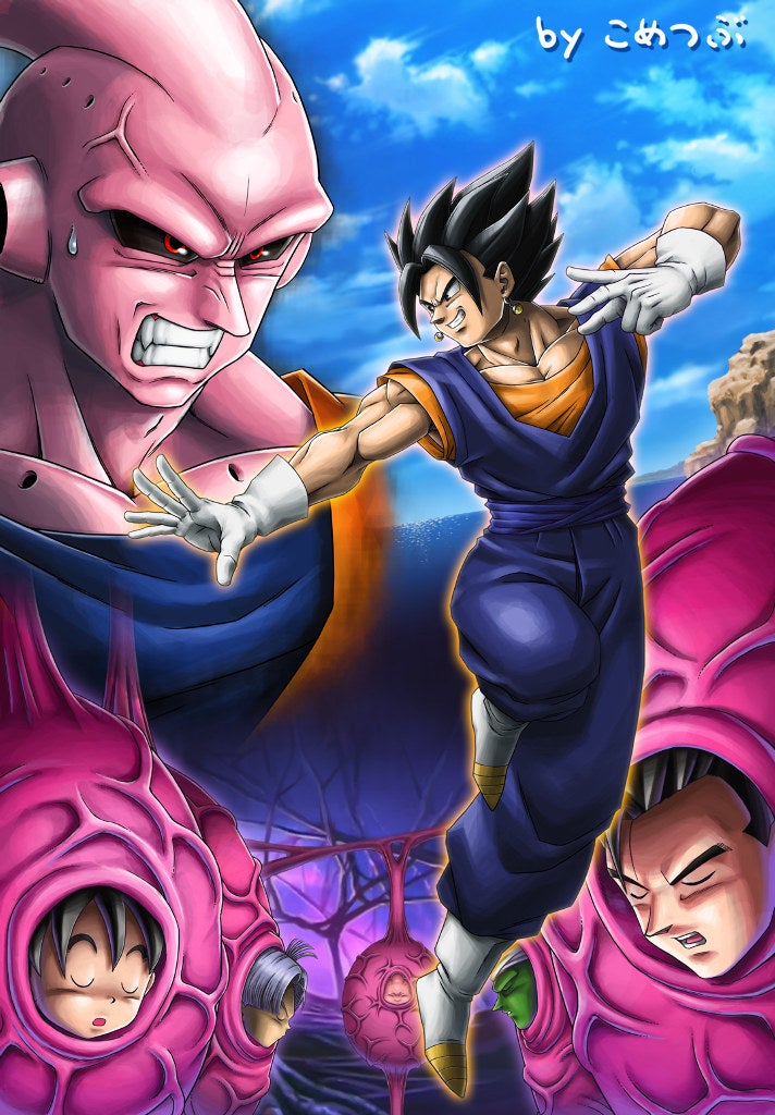 ついに完成！ドラゴンボールイラスト 『ベジットvs魔人ブウ-囚われたZ