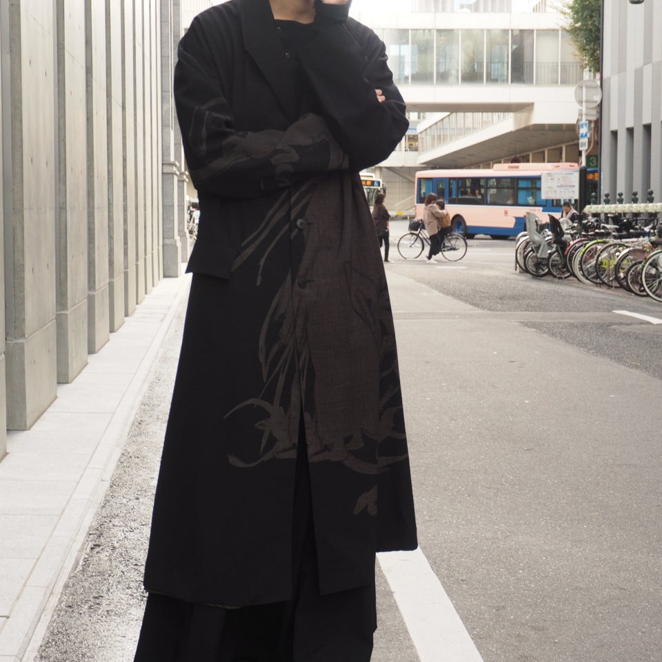 YOHJI YAMAMOTO POUR HOMME 17SS 抜染 リバーシブルコート | モード