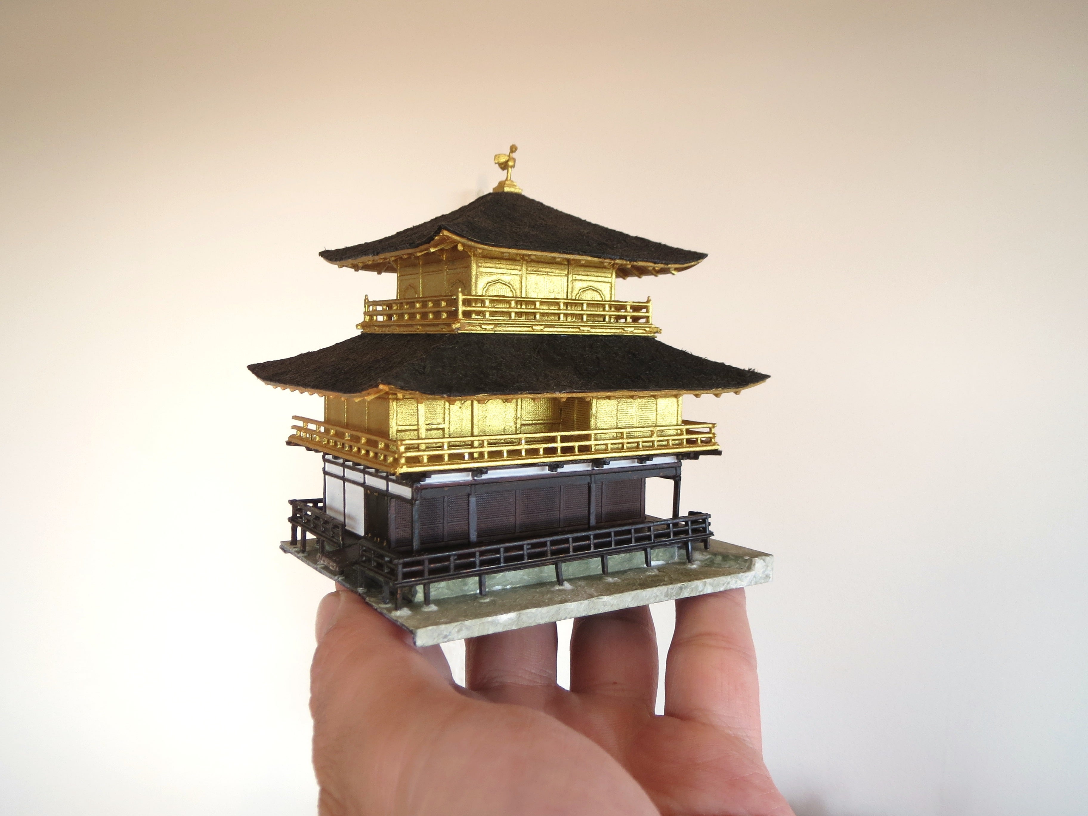 SP製作✨️桜咲く、金閣寺、ジオラマ ✨️LEDライト、ケース付❗️製作