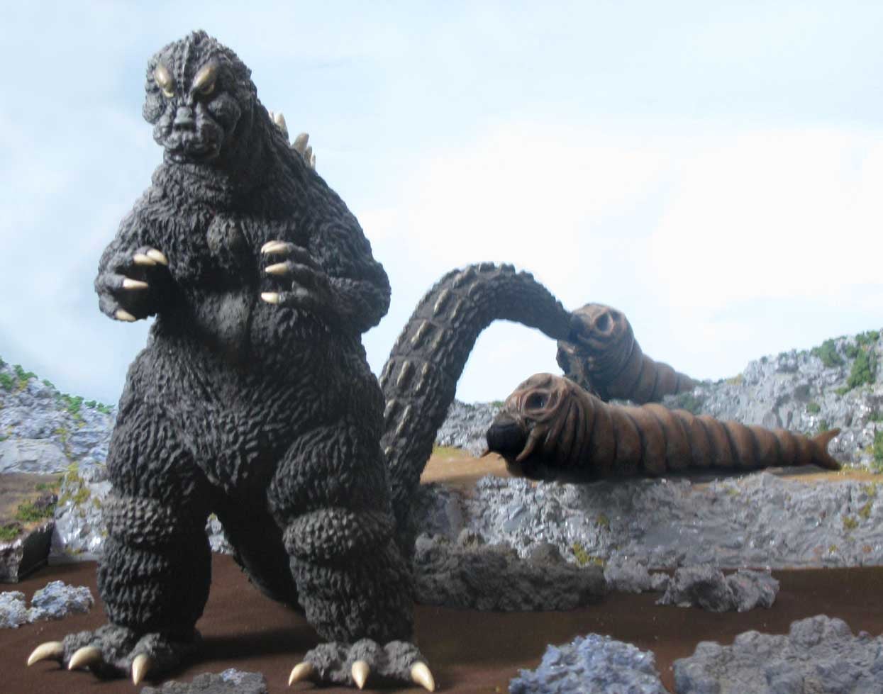 モスラ対ゴジラ(3) リアルソフビ編 M1GO vs PARADISE(幼虫)その3