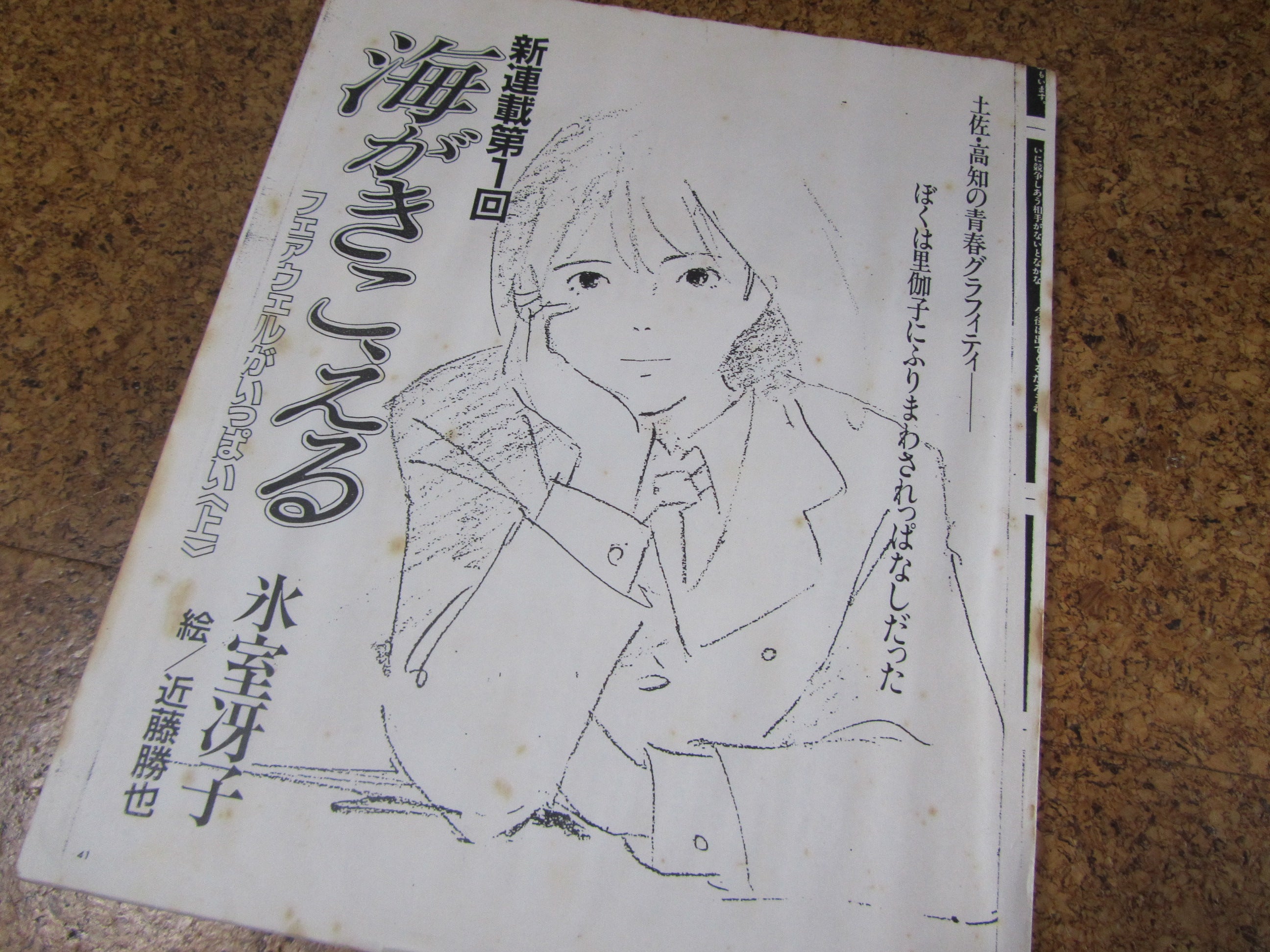 海がきこえる 特集その3 Tシャツ 連載小説切り抜き 海がきこえる 特集その