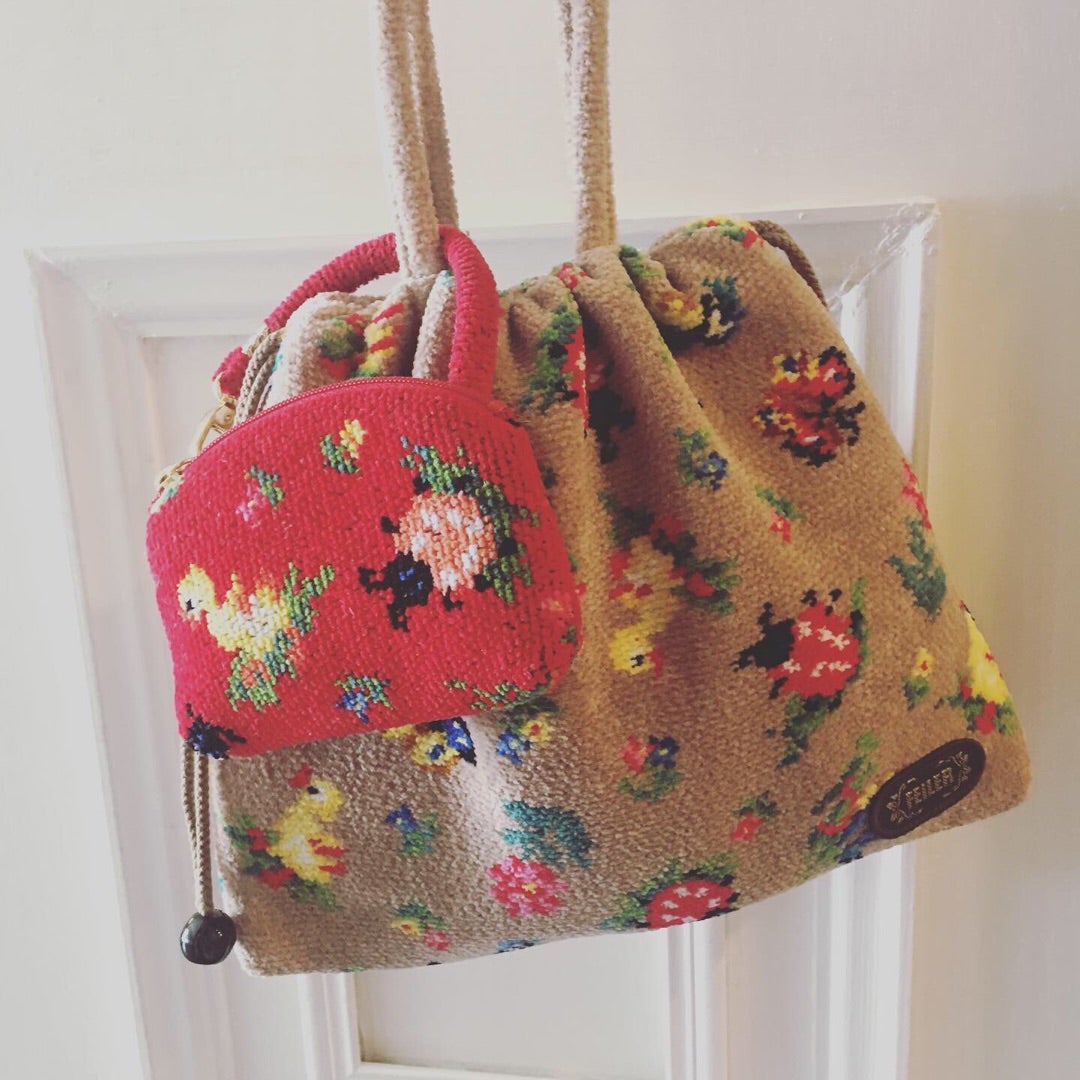 今月の♡FEILER♡ベージュハイジ手付き巾着 | ママチャリママの子連れ