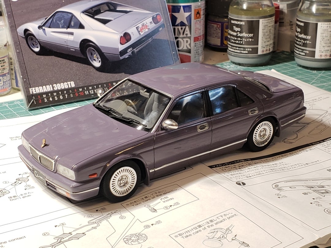 1/24 アオシマ日産Y32シーマ【完成しました】 | かみぷら鉄道