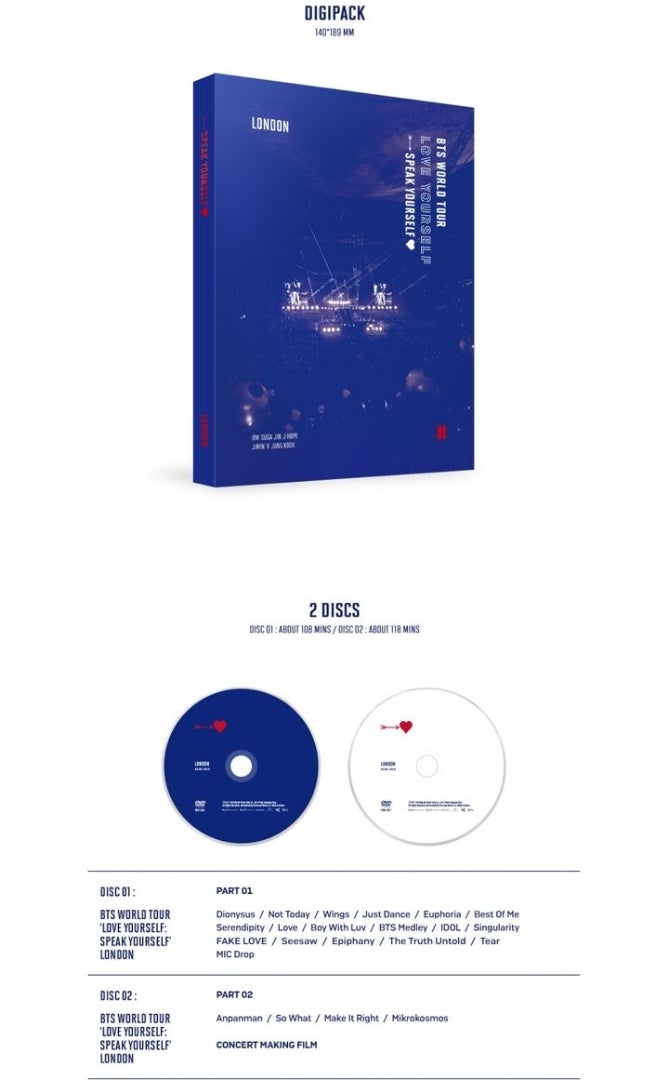 防弾少年団】LYSツアー ロンドン公演(ウェンブリースタジアム)DVD&Blu