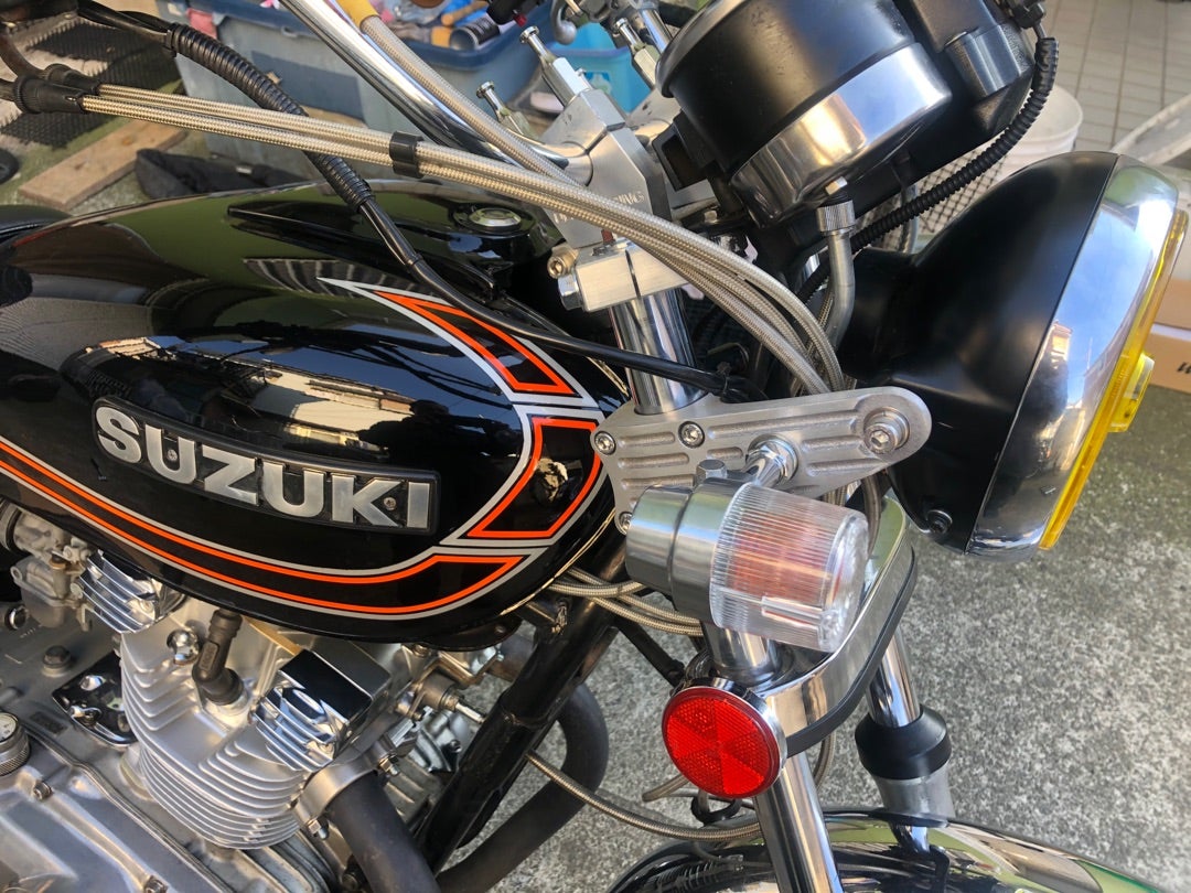 GS400 ライトステー接触対策❗️ | GS400快適走行への道