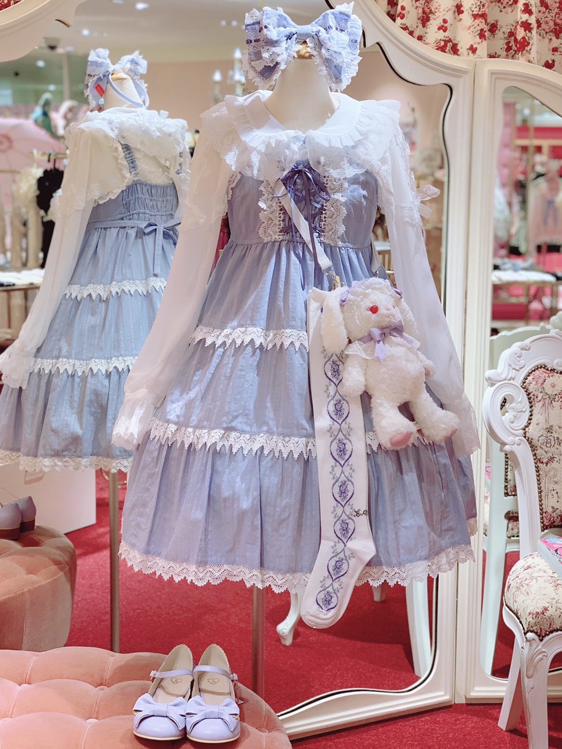 オススメ☆からみ3段ティアードジャンパースカートコーディネート