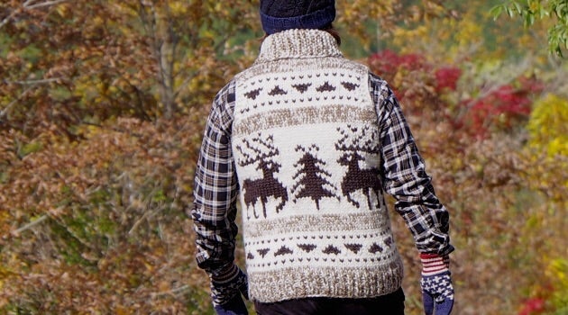 カウチンセーター カウチンベスト ディア カナタ kanata カナディアン
