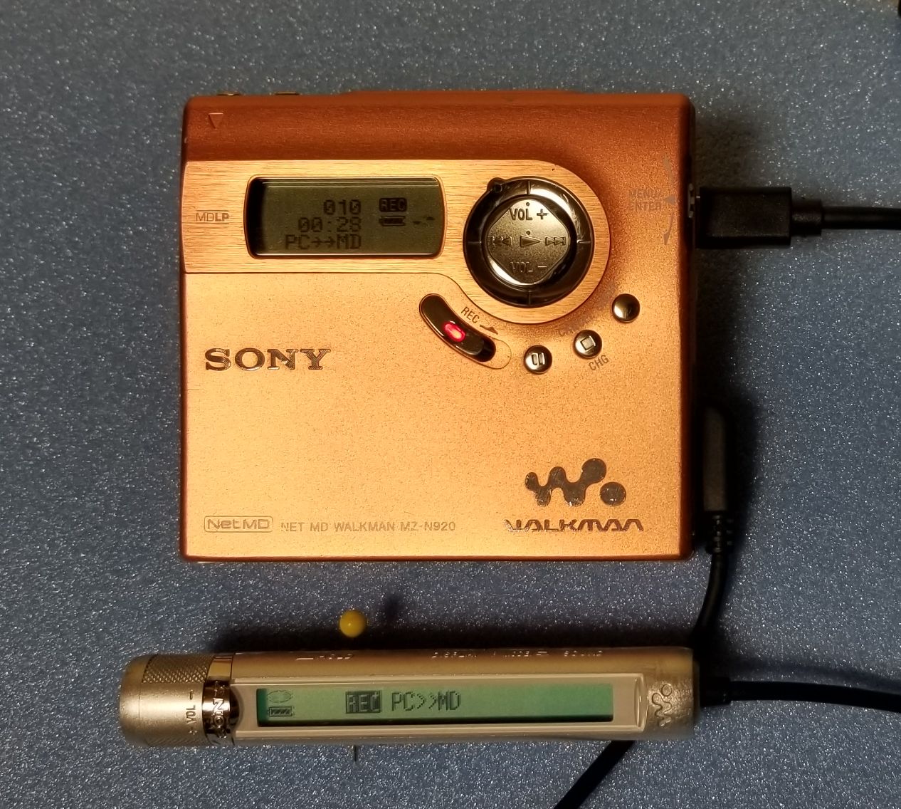 MDポータブルレコーダー SONY MZ-N920-O NetMD MDLP対応 完動品 | 驚愕