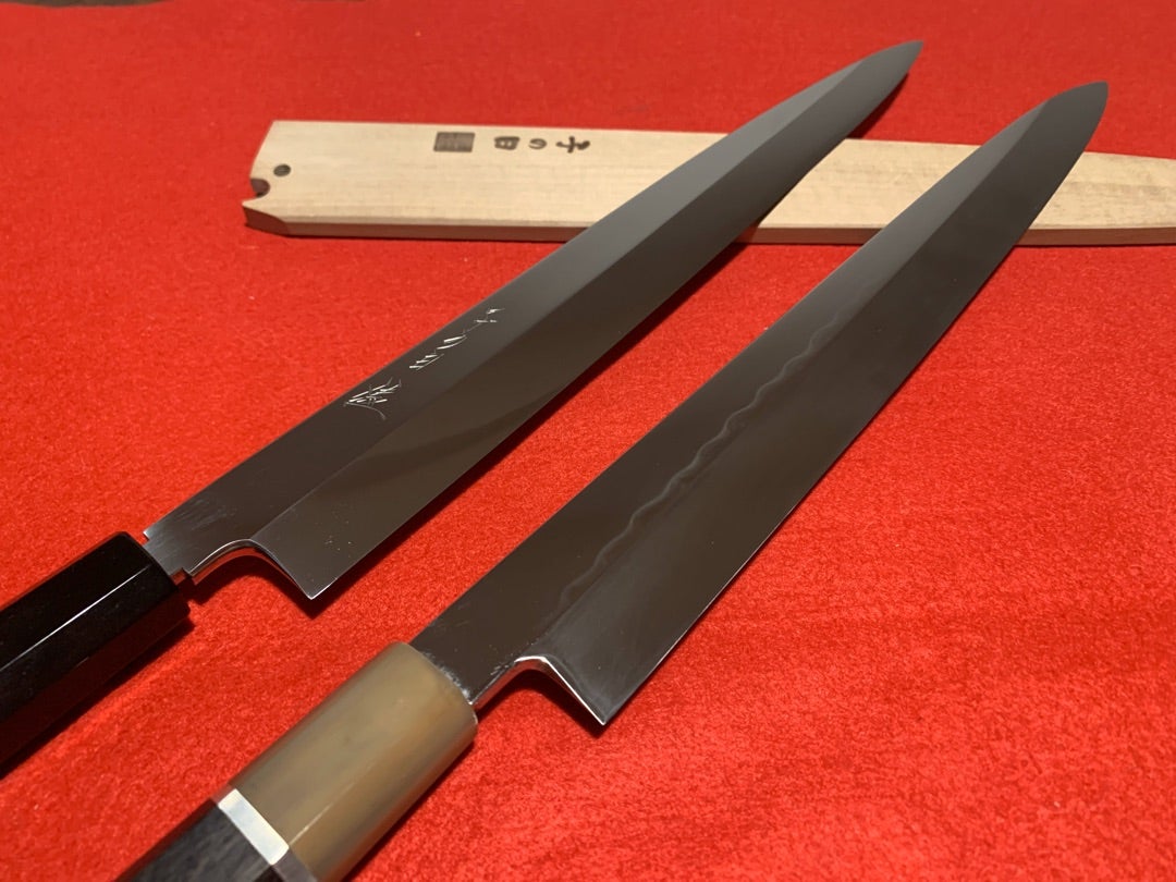 白木刃物「中川悟志師」の水焼本焼き柳刃包丁の紹介 | ogricat