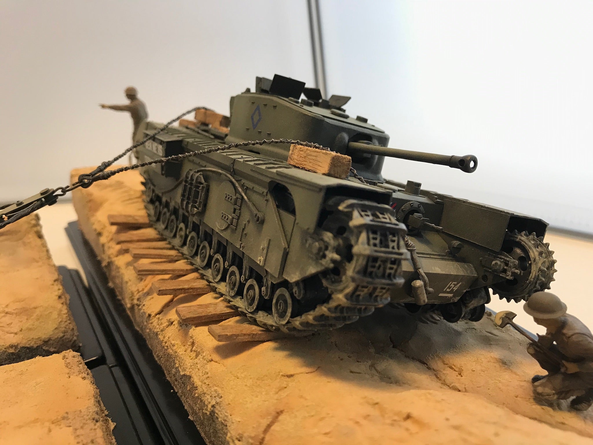 戦車ジオラマ作り（タミヤ 1/35 イギリス歩兵戦車チャーチルMk.VII