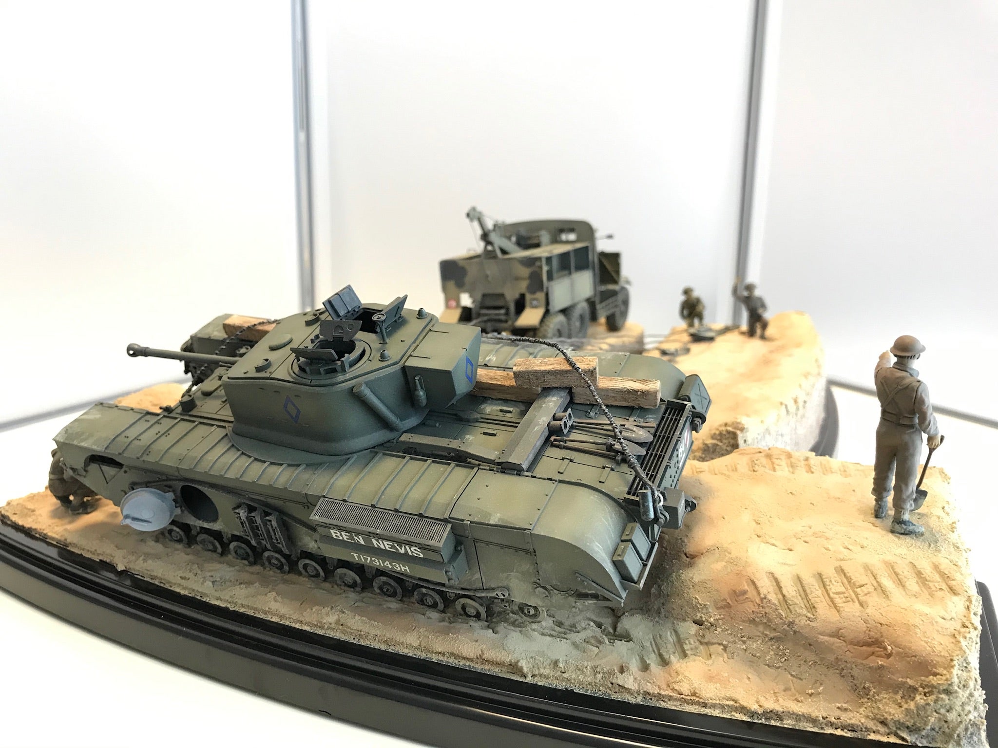 戦車ジオラマ作り（タミヤ 1/35 イギリス歩兵戦車チャーチルMk.VII