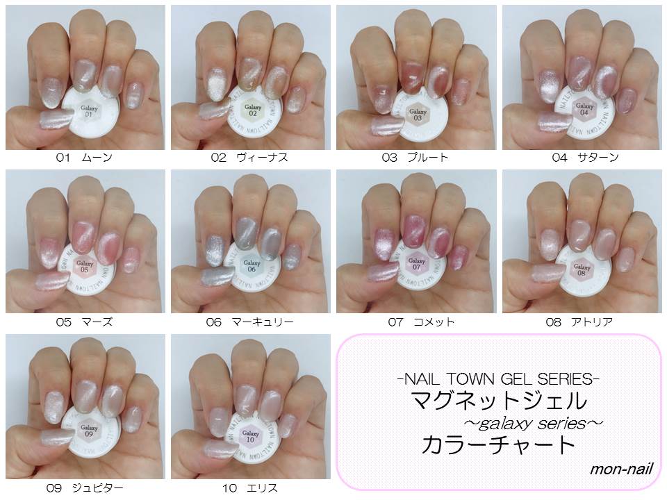 カラーチャート】NAILTOWN マグネットジェル編 | monの楽しむ!簡単
