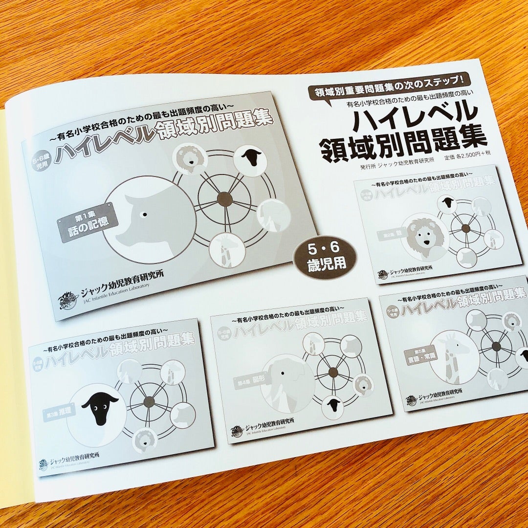 ハイレベル領域別問題集(ジャック幼児教育研究所)6冊セット ハイレベル