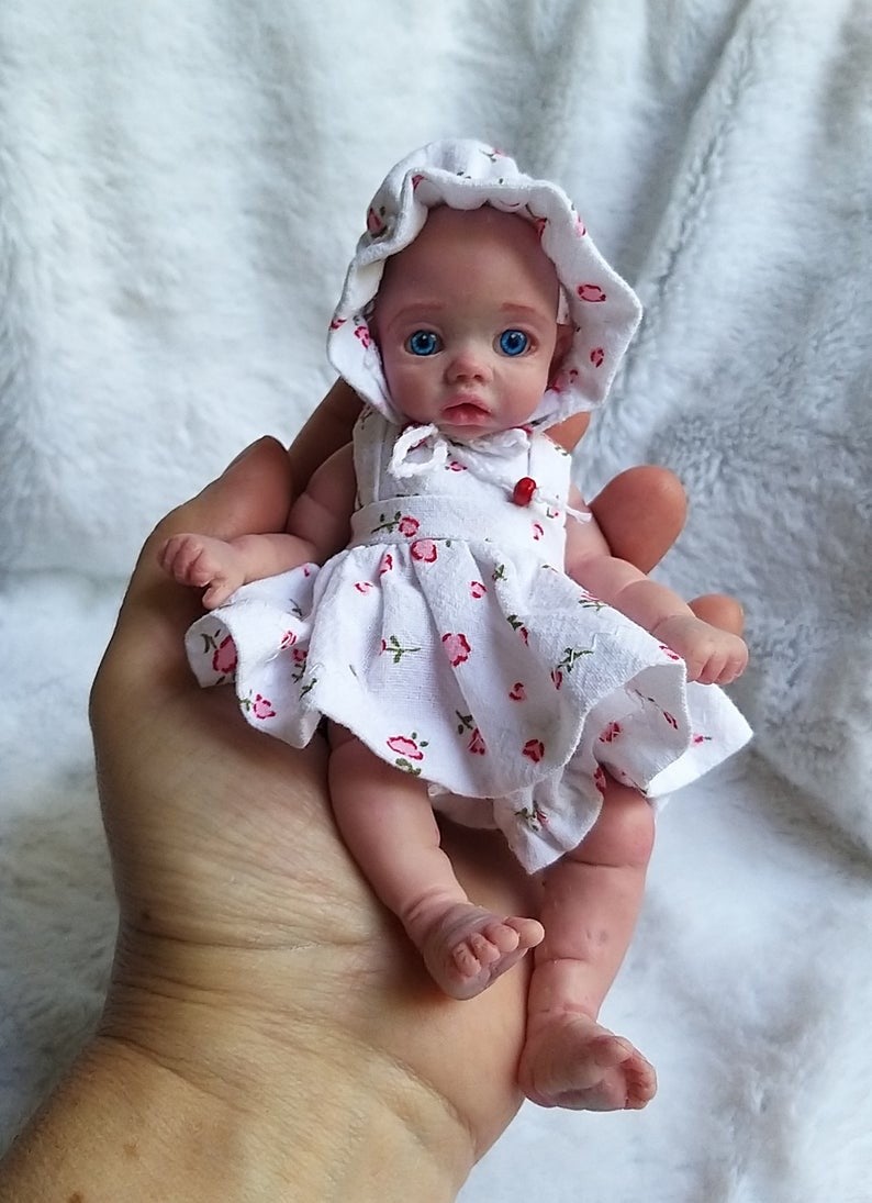 オーダーメイド】16cm 女の子 ミニチュア フルシリコン リボーンドール
