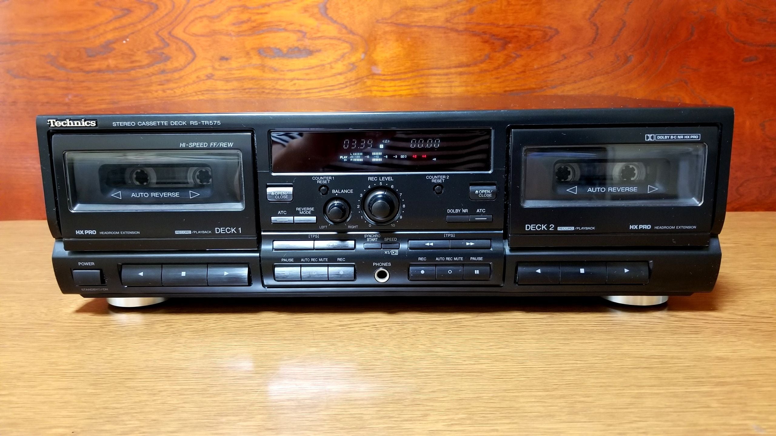 ダブル録音テープデッキ Technics RS-TR575 録・再良好・訳あり完動品