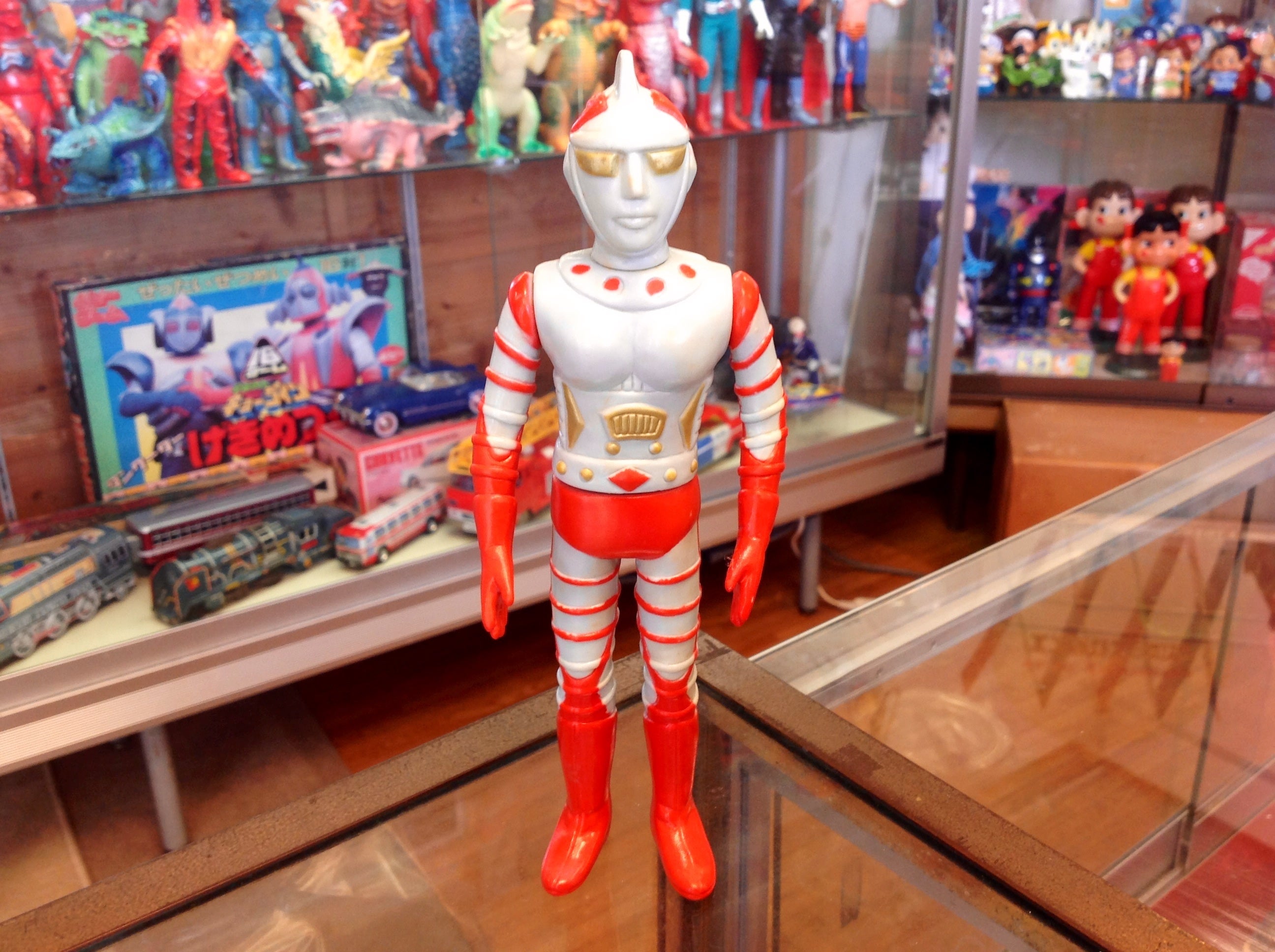 万創 ジャンボーグエース 当時物 美品 昭和レトロソフビ 希少 約20cm 万