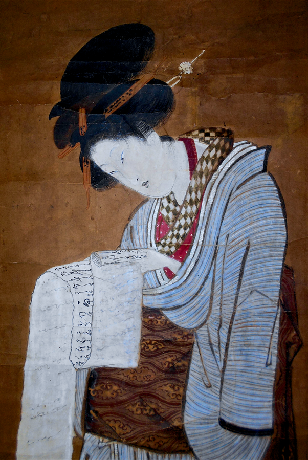 10年ぶりに見つかった掛軸 肉筆浮世絵 美人画 | もさくの浮世絵はじめ