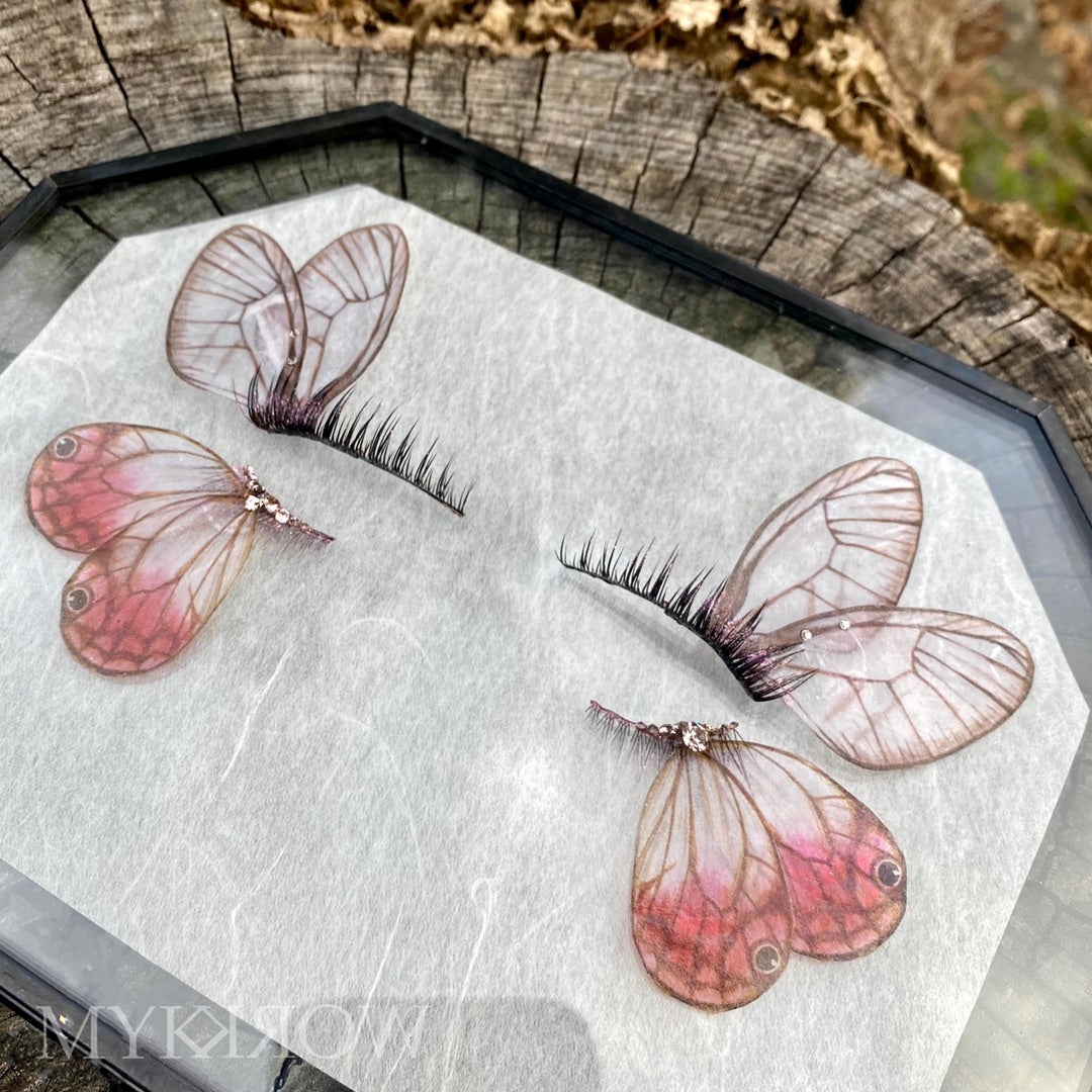 実柚季のまつげ MYK WORK つけまつげステンドグラス蝶上下セット