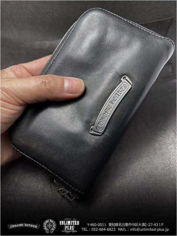クロムハーツ 財布 / REC F ZIP ミニ ブラック ライトレザー お客様の