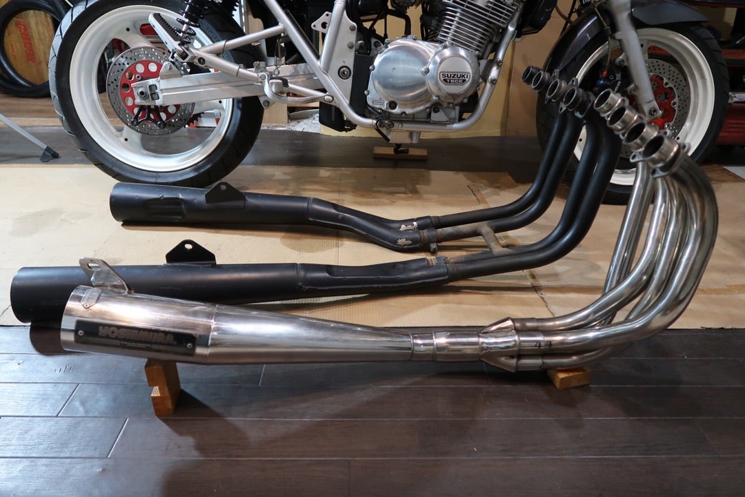 GSX400S あの日のカスタム③〜ヨシムラドラッグサイクロン装着