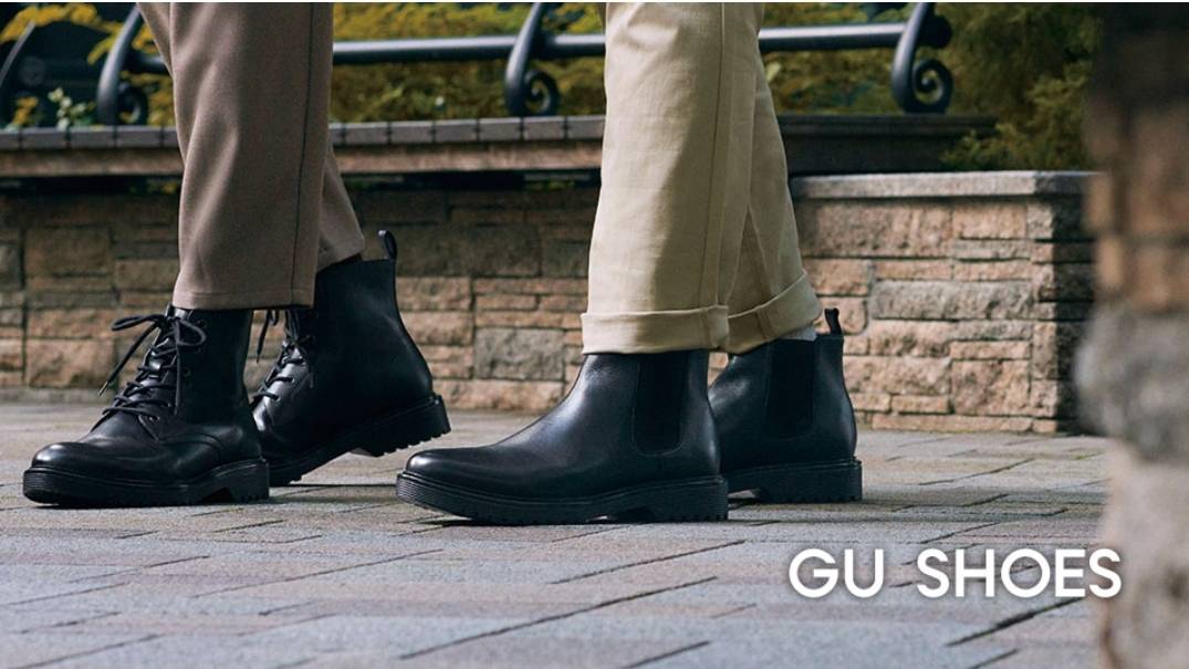 GU リアルレザー サイドゴアブーツ レースアップブーツ】満を期して