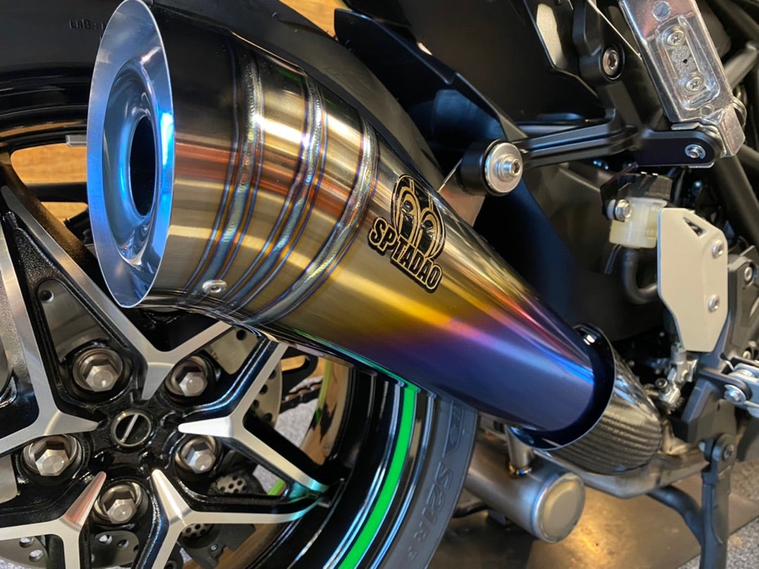 Kawasaki Ninja H2 SX SE パワーボックスメガホンチタンブルー | SP