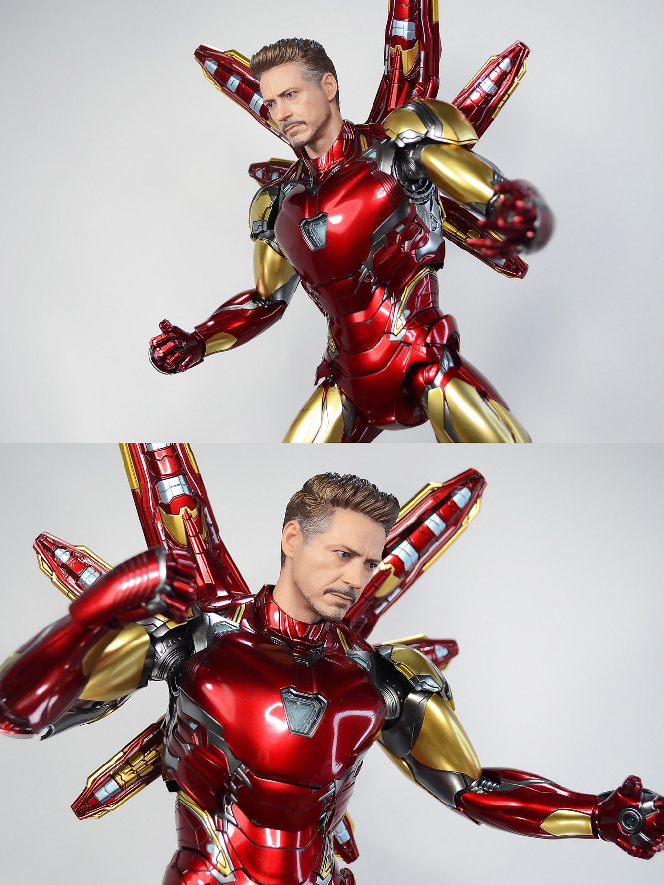 ホットトイズ トニー アベンジャーズ3 フィギュアヘッド 傷跡付き
