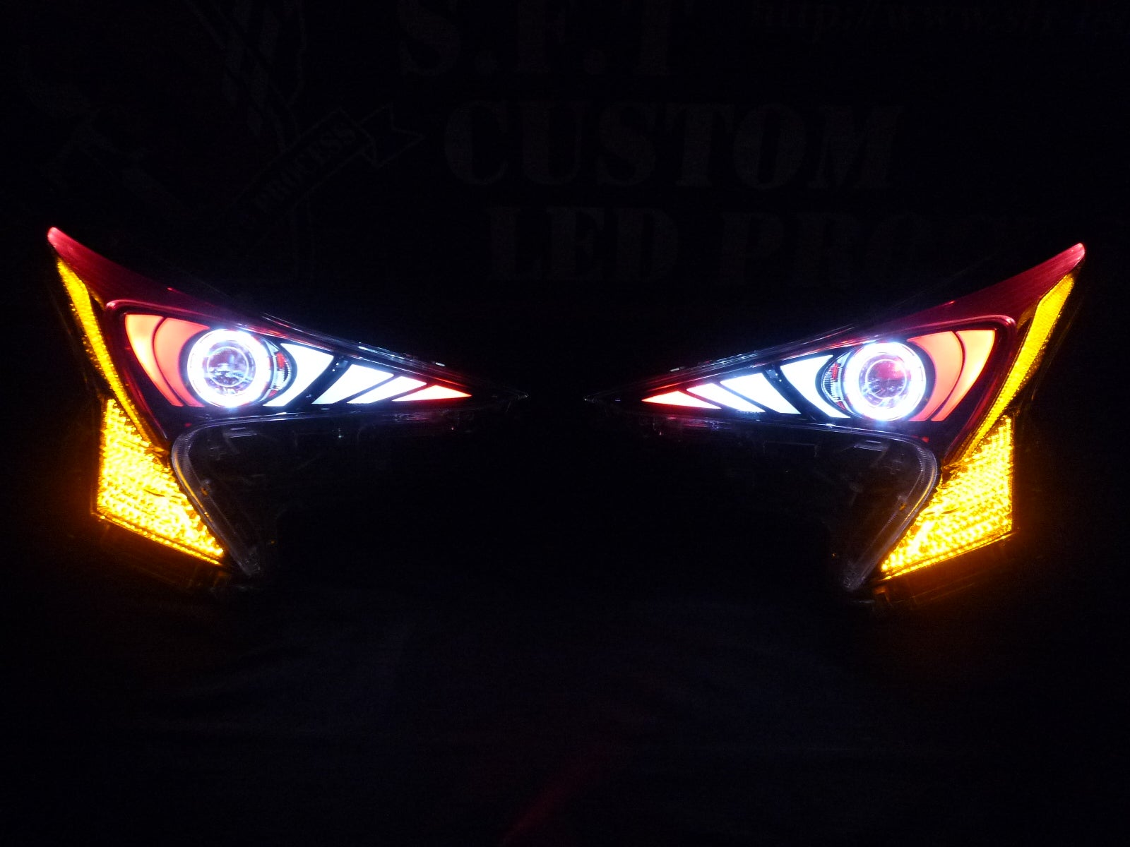 50プリウス アクリル装飾 イカリング シーケンシャルウインカー ヘッド