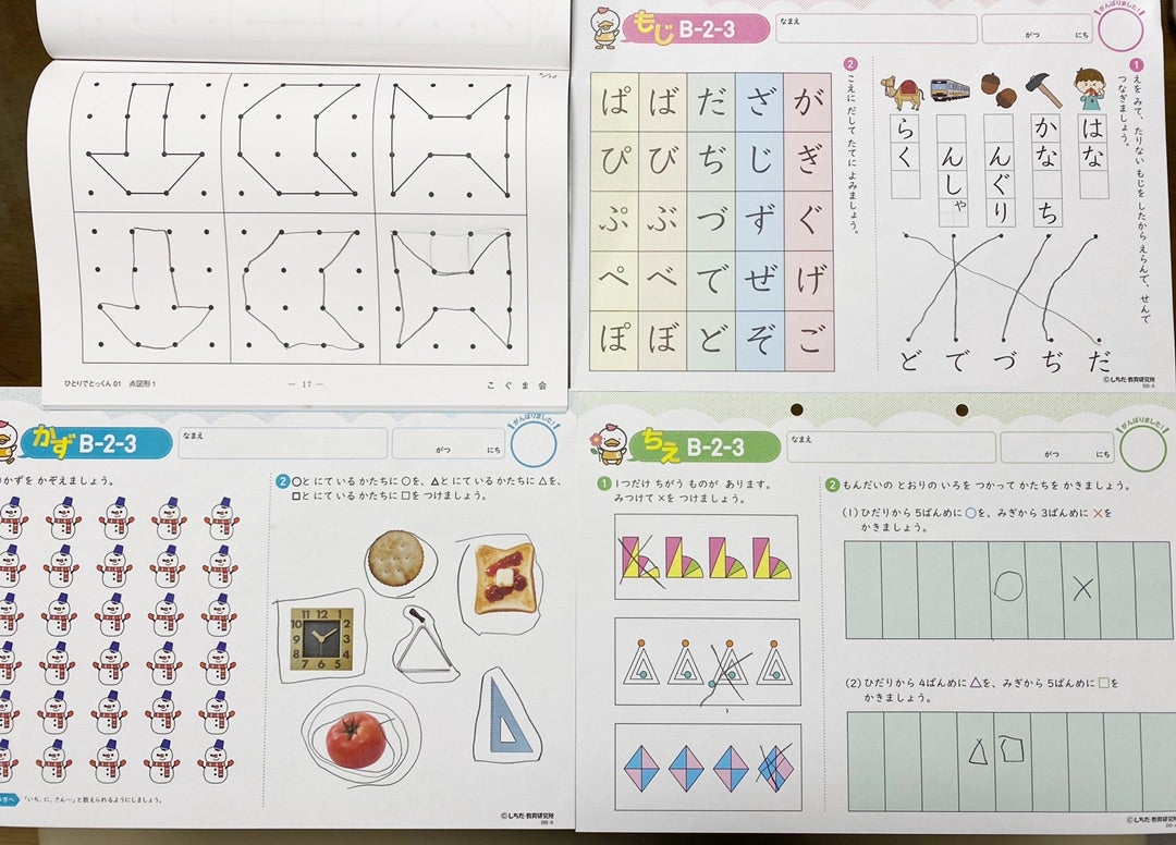 七田式プリントBフルセット 未記入 しちだ ちえ もじ かず vol.1〜10