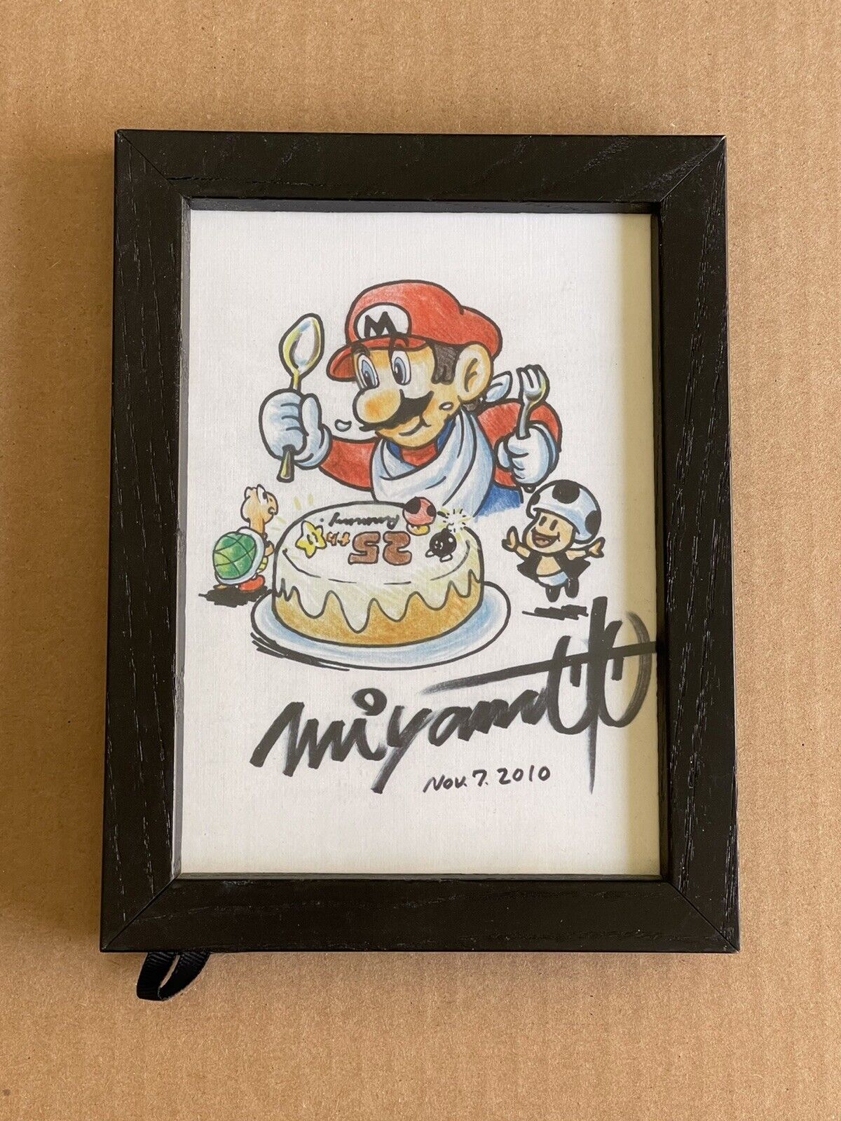 任天堂と言えば？】スーパーマリオのサイン入りイラストのご紹介