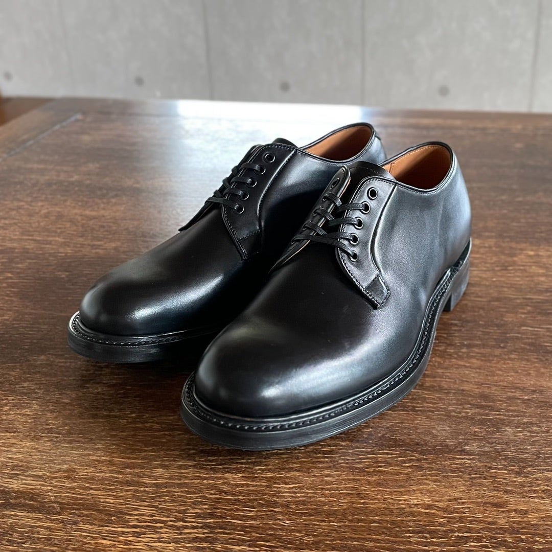 Plain Toe Blucher Black / WHEELROBE (ワインハイマー社のBOX CALF