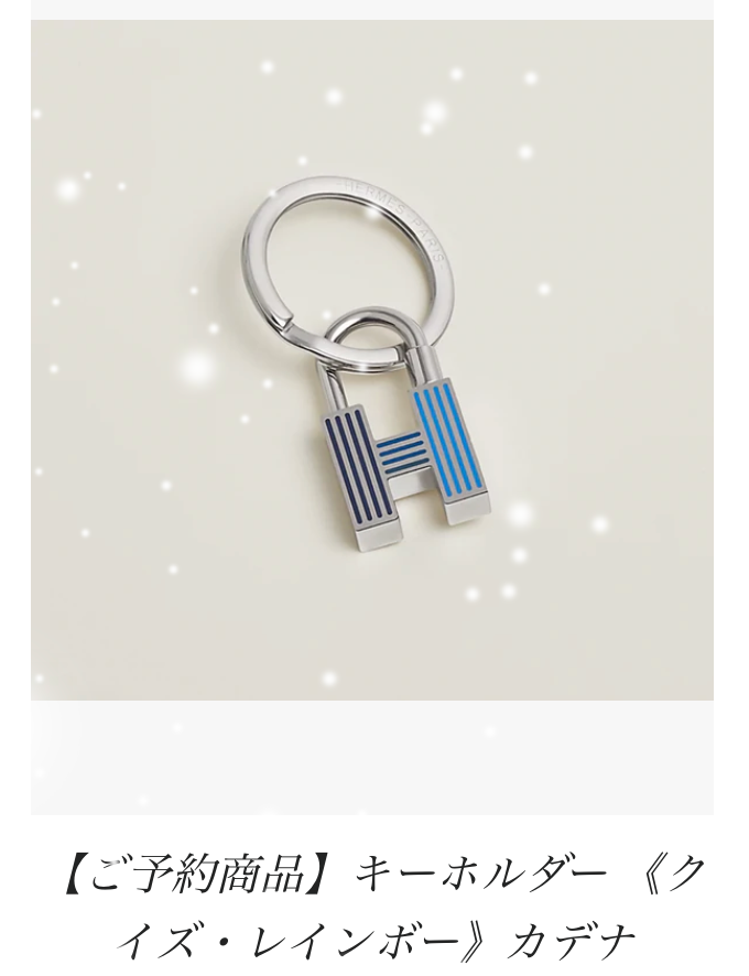 新作】エルメスのキーリング 《クイズ・レインボー》カデナ