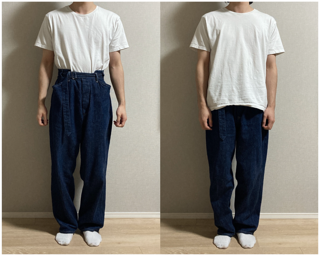 徹底解説】COMOLIベルテッドデニムのサイズ選び方 | 30代男の服とか