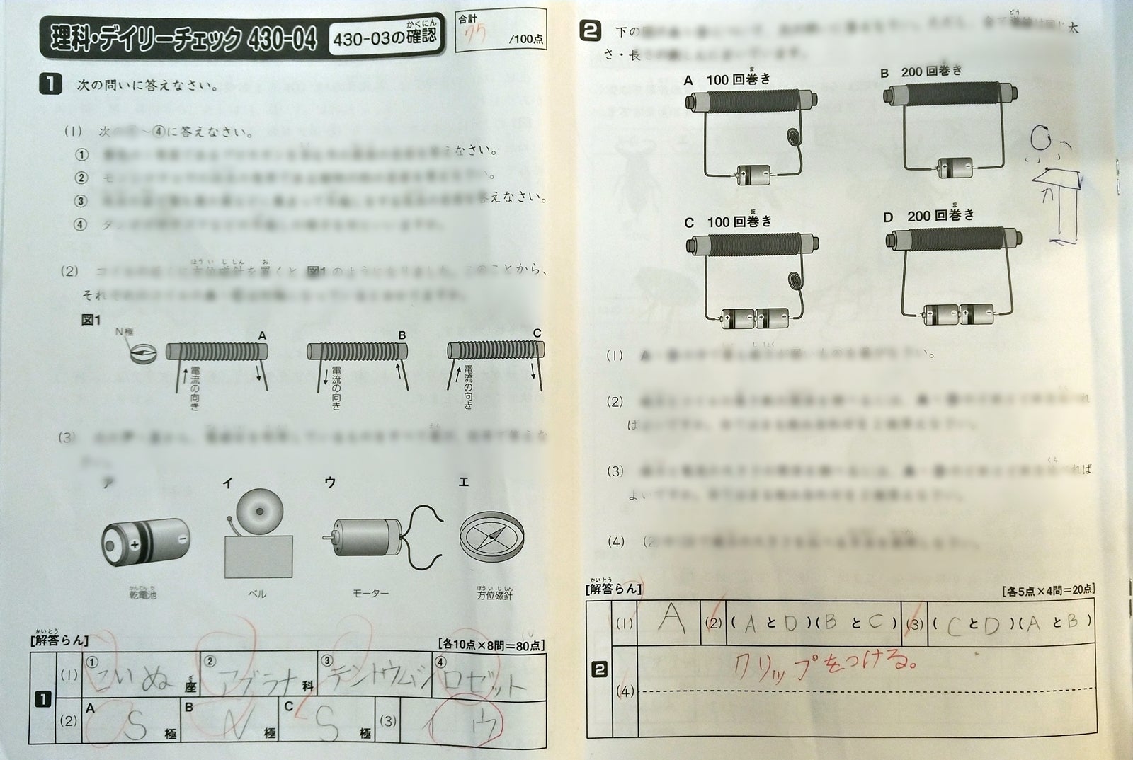 430, 440 -04 社会・理科 デイリーチェック 確認テスト | 息子@2022中