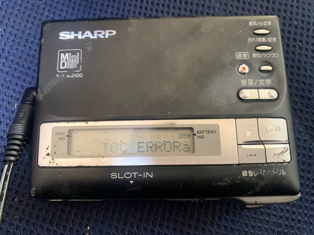 録再MDポータブルプレーヤー シャープMD-MS100を修理してみた | ダディ