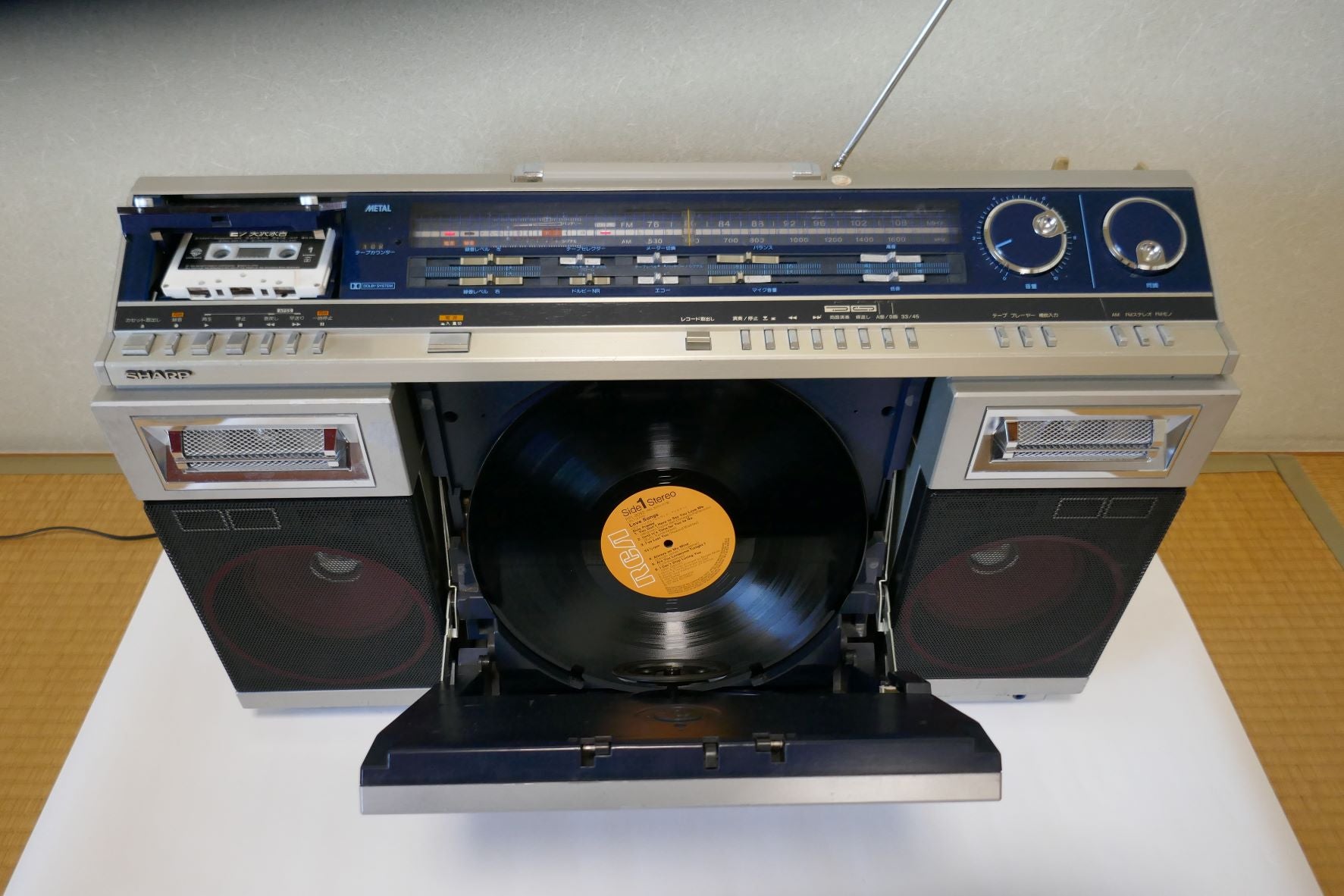 SHARP VZ-V2 レコード両面自動再生ラジカセ 3号機レストア その4