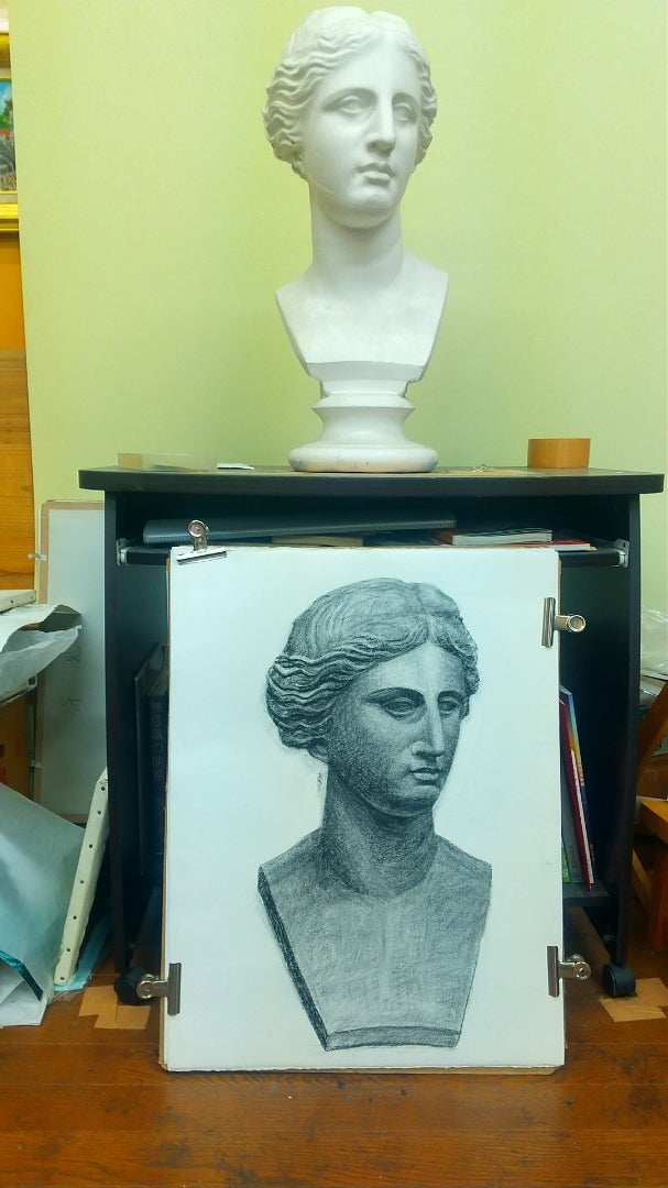 石膏デッサン ミロのビーナス5 | 彫刻石工せいしろーうくんのブログ