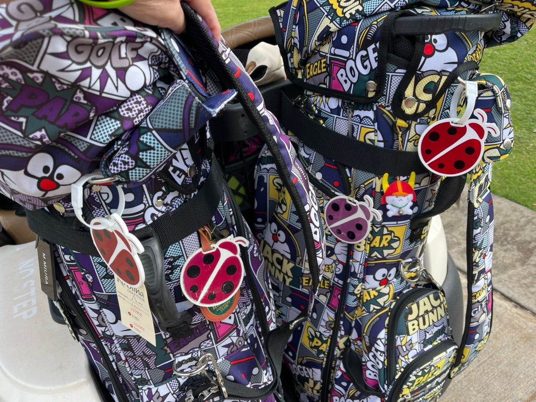 Ko Olina ゴルフバッグ 黒 てんとう虫刺繍 靴入れ Ko Olina ゴルフ