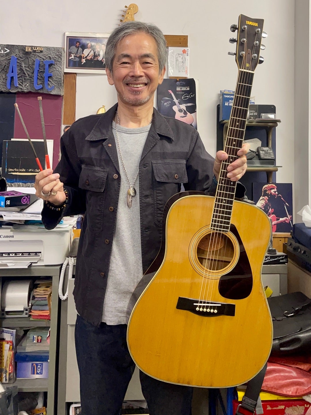 YAMAHA オレンジラベルのFG-201のリペア❗️ | Eric Clapton師匠